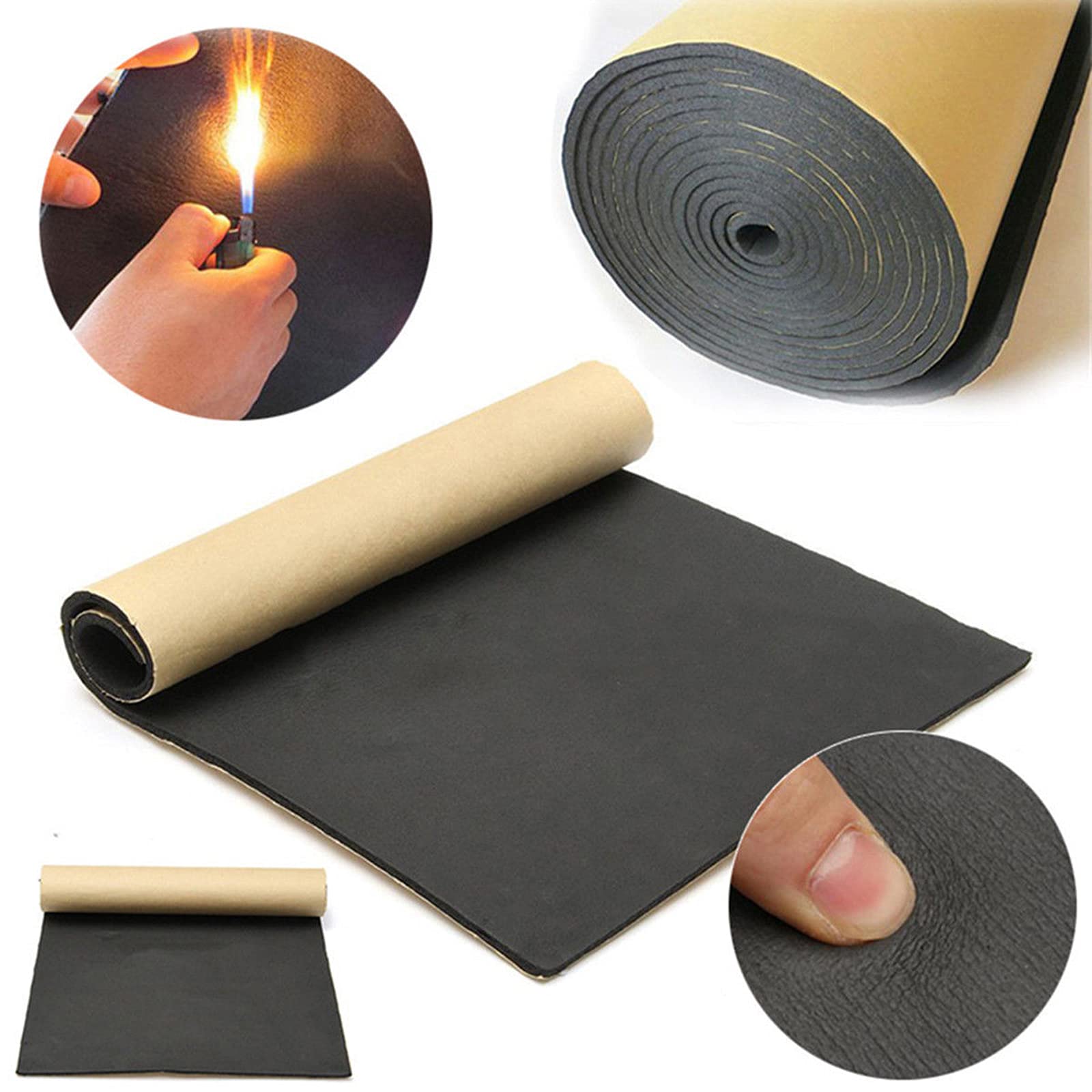 IVELECT 9Pc Self-Adhesive Car Sound Deadening Mat Sound Deadener Insulation Material