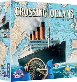 Rio Grande Games Crossing Oceans - Economic Themed Board Game, 19th Century Maritime Strategy Board Game, PD Games, Rio Grande Games, for Ages 14+, 2-4 Players, 45-90 Minute Playing Time
