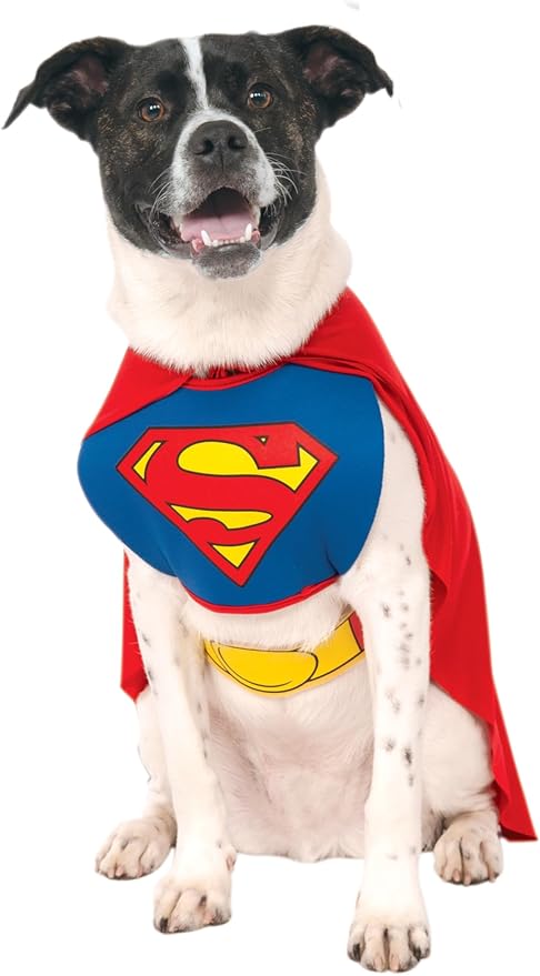 DC Comics Superheroes: Superman Pet Costume for For Dogs or Cats by Rubies, Medium