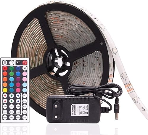 GSYFDZSWZX Fengyan - Tira de luces LED RGB de 984ft 492ft 328ft 164ft DC24 V impermeable 5050 30 LEDm tira de luz LED RGB flexible con alimentación