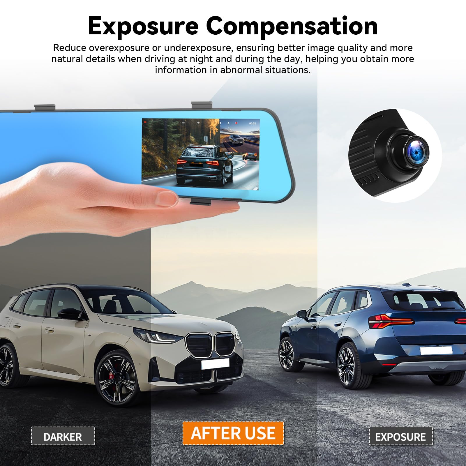 SIXTOP Dashcam 1080P Cámara Delantera y Trasera con Pantalla 4.5″ | Grabación Simultánea Frontal y Trasera, Visión Nocturna, Sensor de Movimiento, Grabación en Bucle y Líneas de Aparcamiento