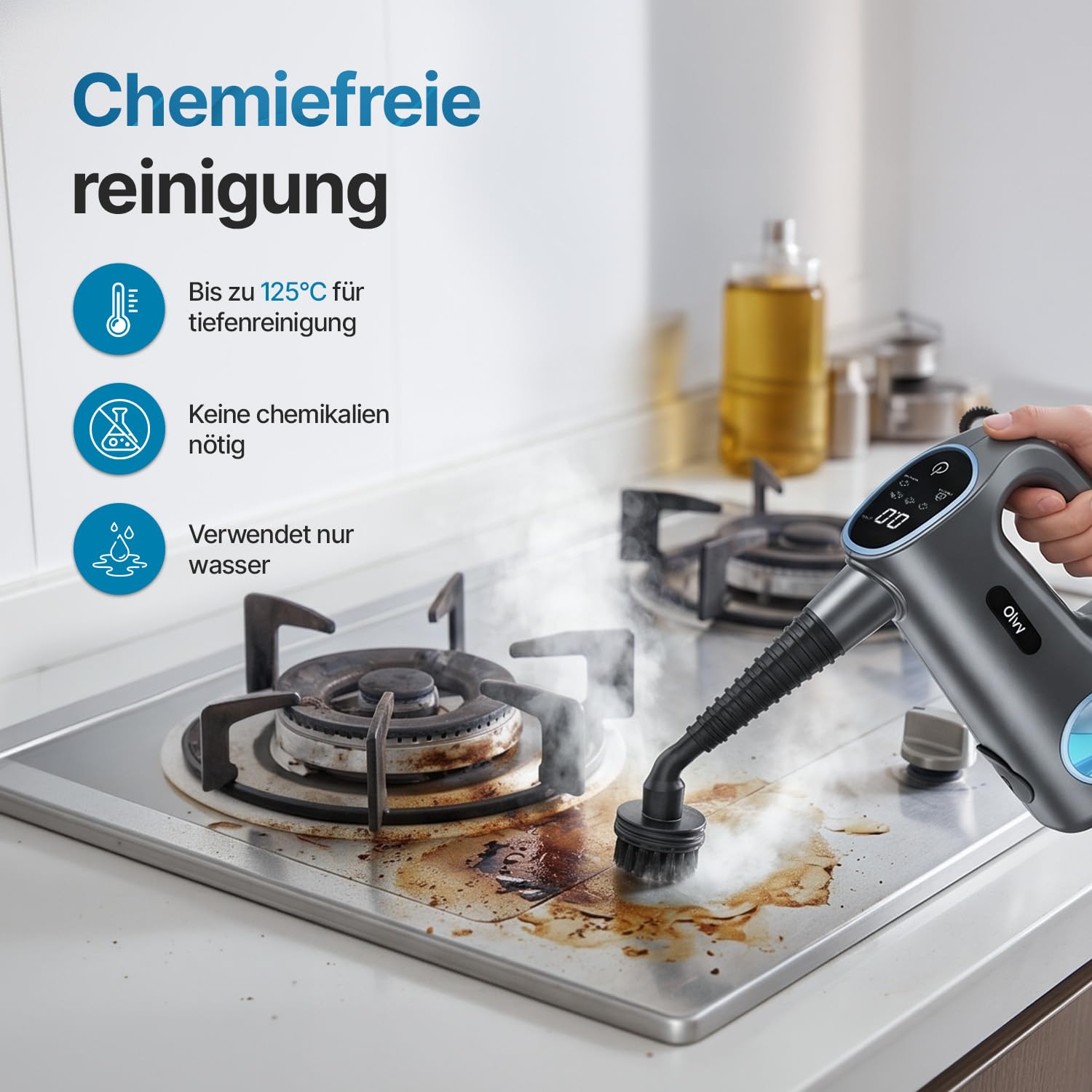 Olvy Dampfreiniger Bodenwischer Fensterreiniger Haushaltsreiniger Ohne Stiel