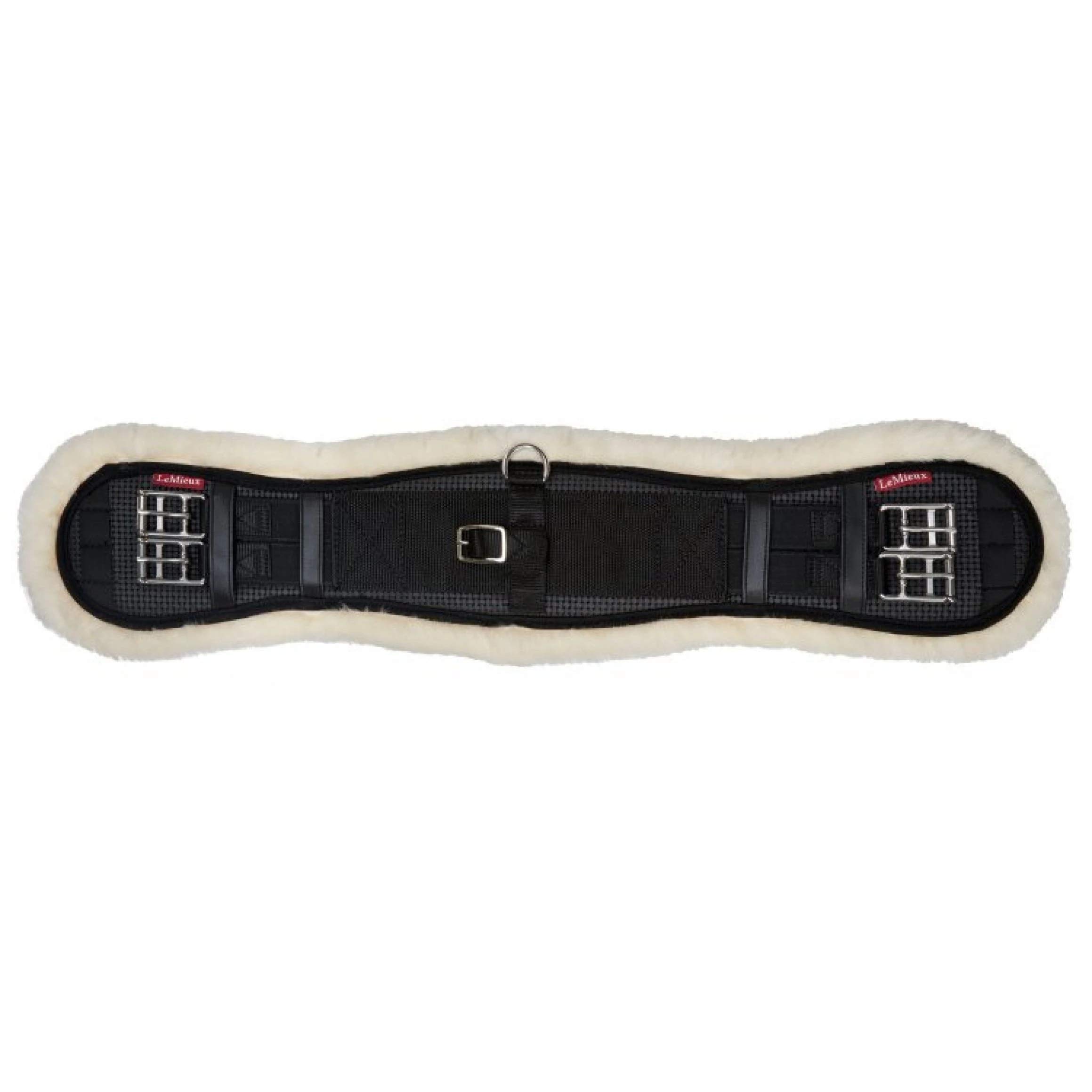 LeMieux Simuwool Integrated Mono Girth Dressage Girths - Black/Natural, 60cm