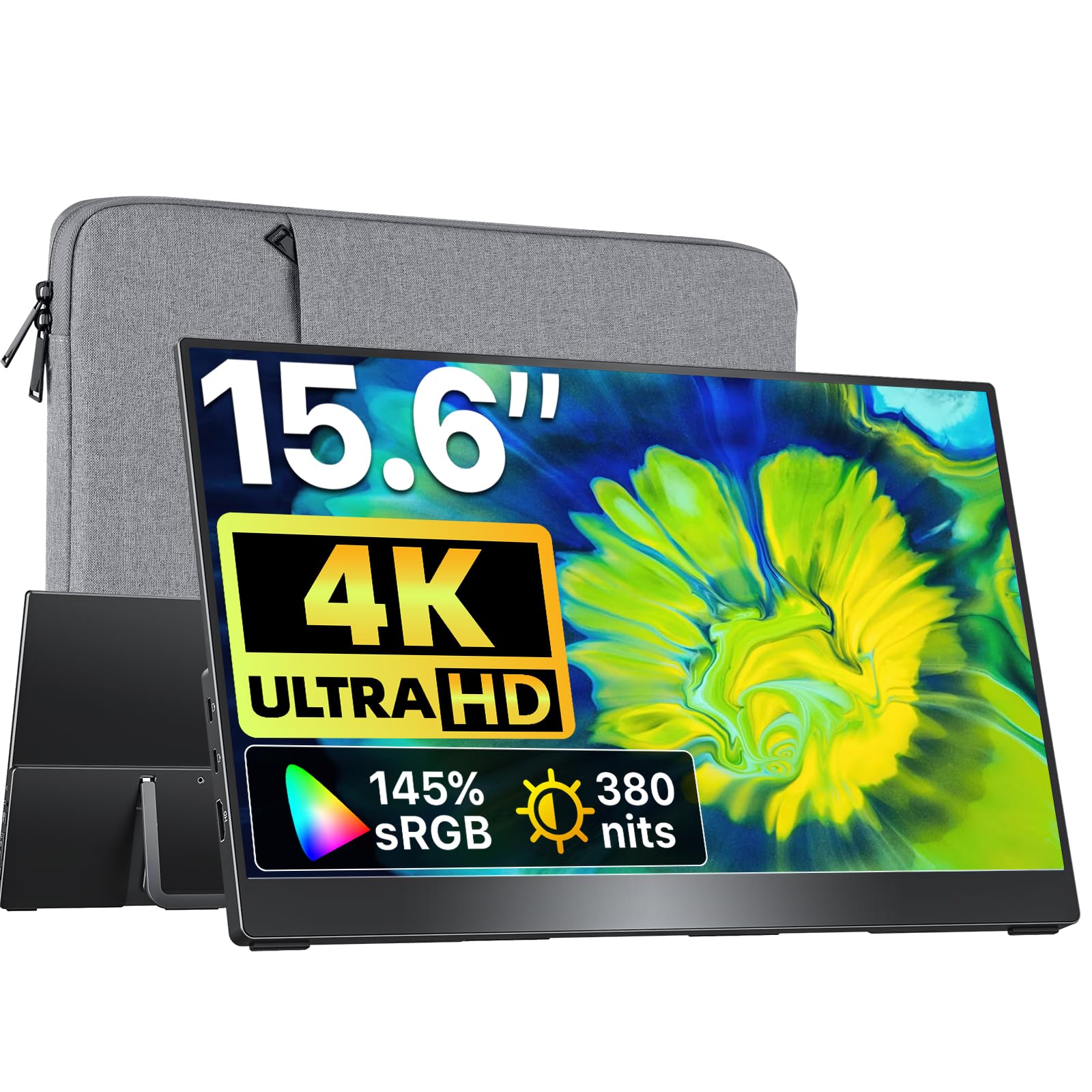 portable monitor for laptop with usb-c hdmi speakers