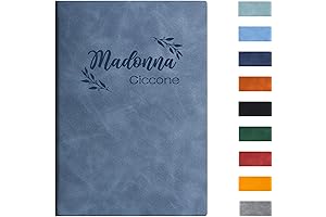 9 Colors Personalized Leather Journal, 5.88x8.4inch, 20 Engraved designs for Women, Men