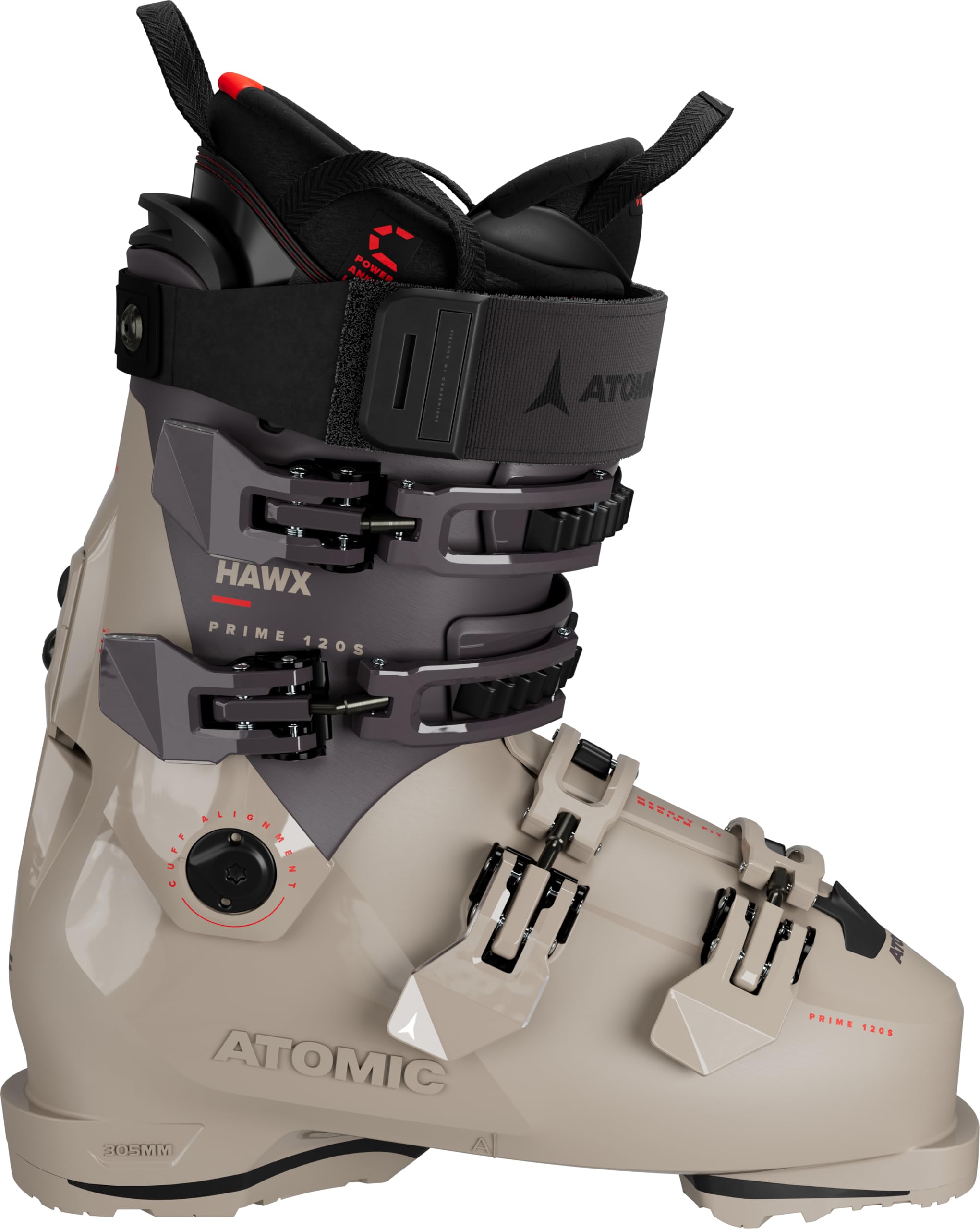 Atomic HAWX Prime 120 S Men's Ski Boots (Cement/Not Purple/Red, 28/28.5)