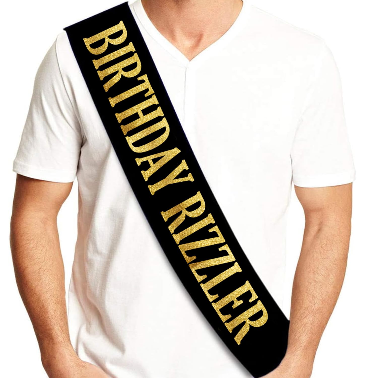 Sterling James Co. Birthday Rizzler Sash - Funny Birthday Sash for Him or Her - Party Accessories, Outfit Props and Celebration Gifts