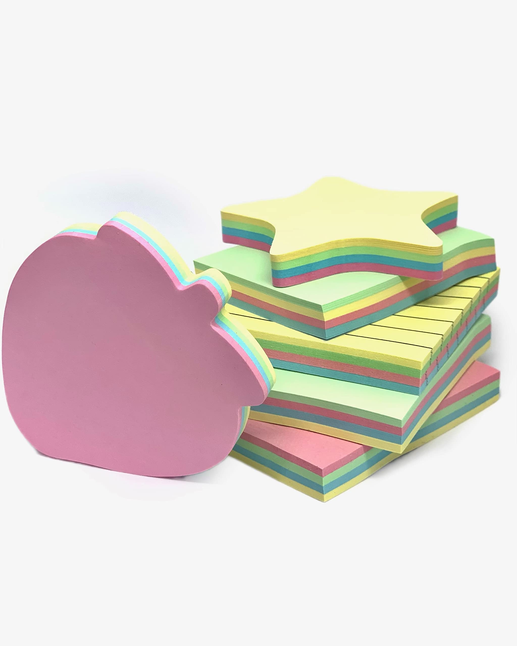GUMTAPE Strawberry Shaped Sticky Notes 76 mm x 76mm, 4 Pads of 100 Sheets/Pad - Image 4