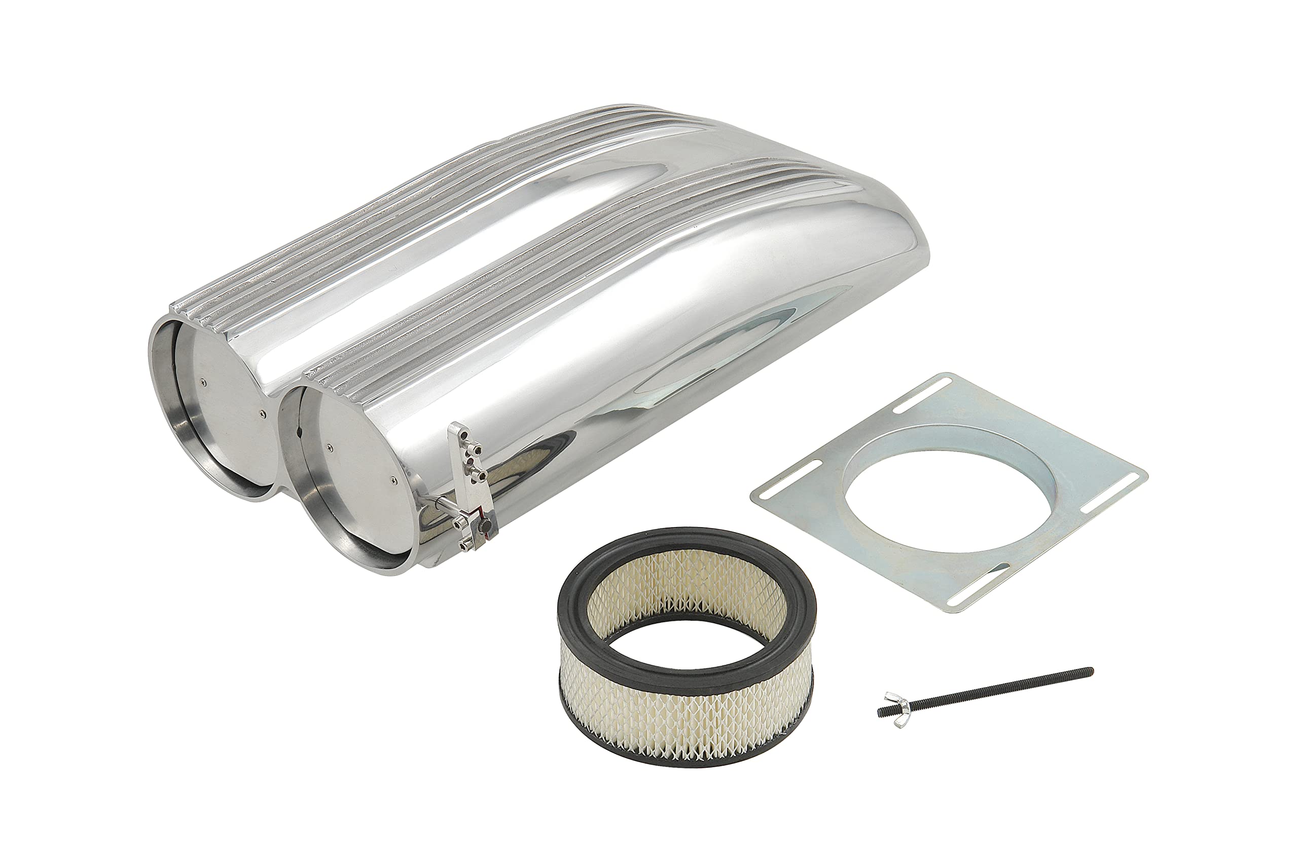 Mr. Gasket 8008MRG Shotgun Style Double Barrel Hood Scoop