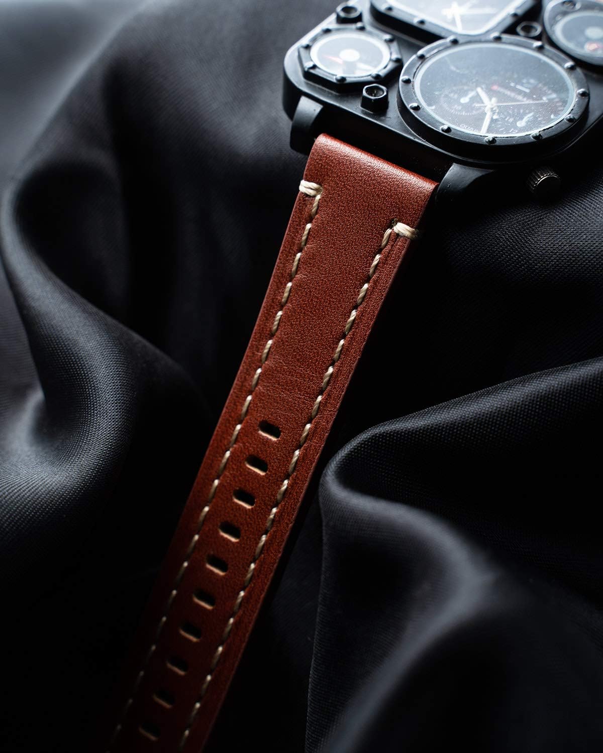 smartwatch Band Compatible with Samsung Galaxy Watch 42mm/46mm,Active 2,Samsung Gear s3 Classic/Frontier Vintage Retro Leather Watch Straps Oil top Grain Leather Bands Genuine Leather Strap