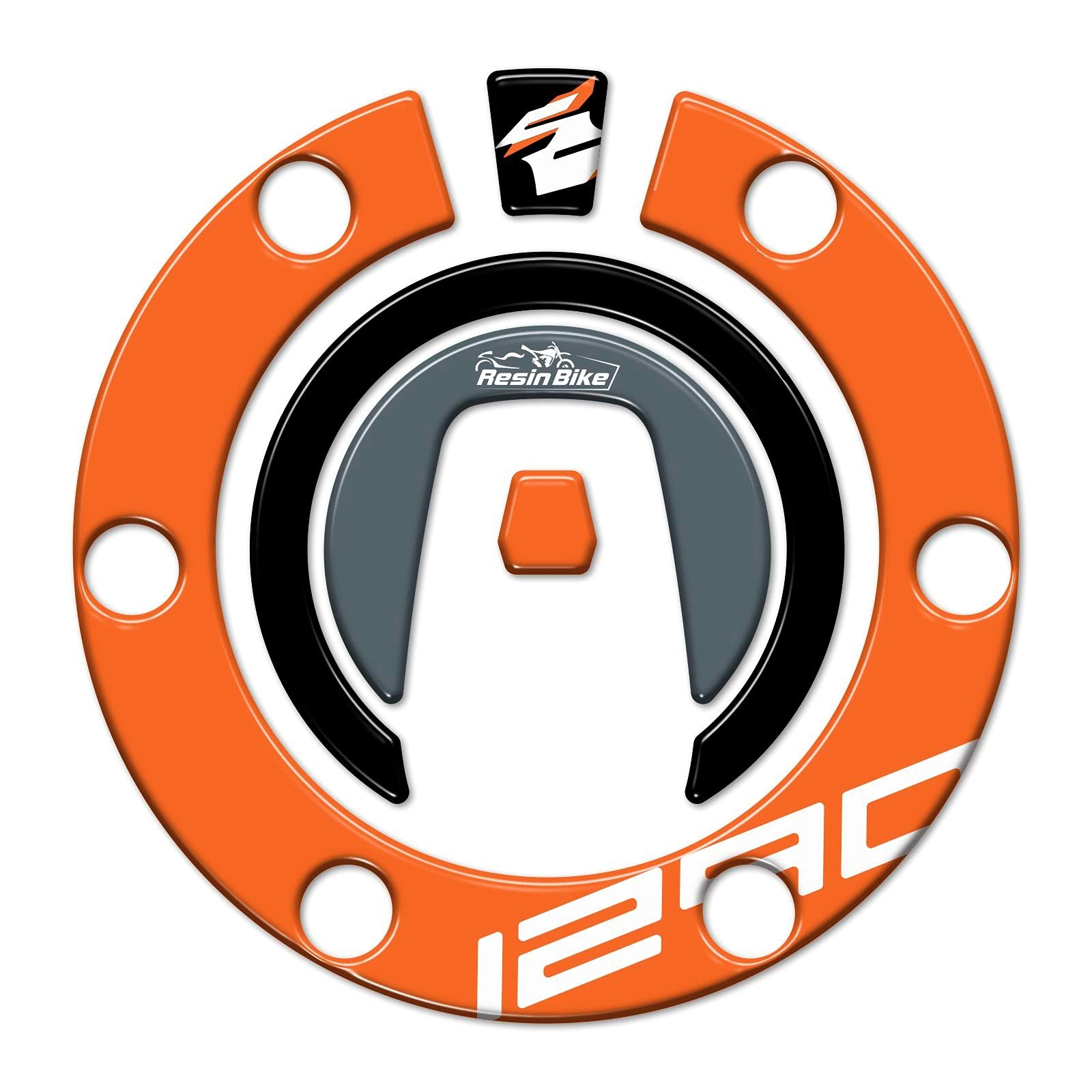 Resin Bike Autocollant Moto Compatibles avec KTM 1290 Super Adventure S 2021. Protection de Réservoir Contre Les Chocs et Les Éraflures. Paire Autocollant 3D Résinés