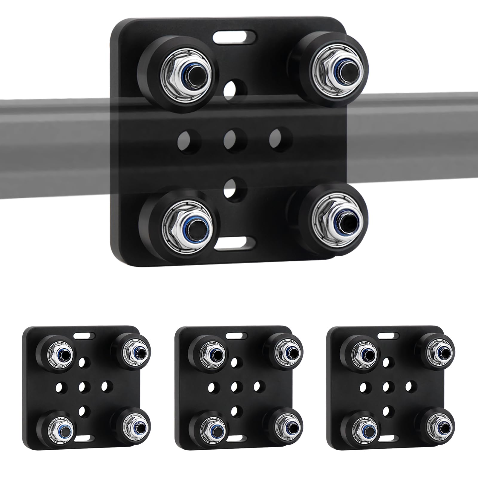 Seekliny 4 Pack Small 2020 V-Slot Gantry Plate Assembled for 2020 V-Slot Aluminum Extrusion 3D Printer Accessories