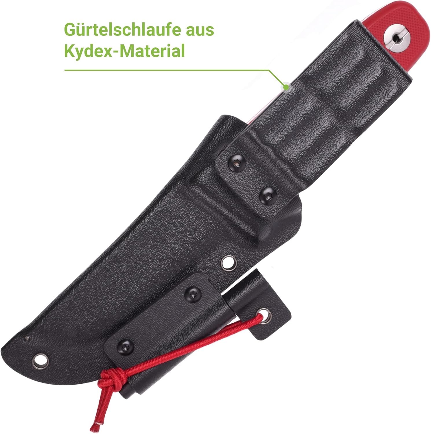 SCHNITZEL DU Kids Whittling Knife – Fixed Blade Outdoor Knife for Wood Carving and Beginners, Red