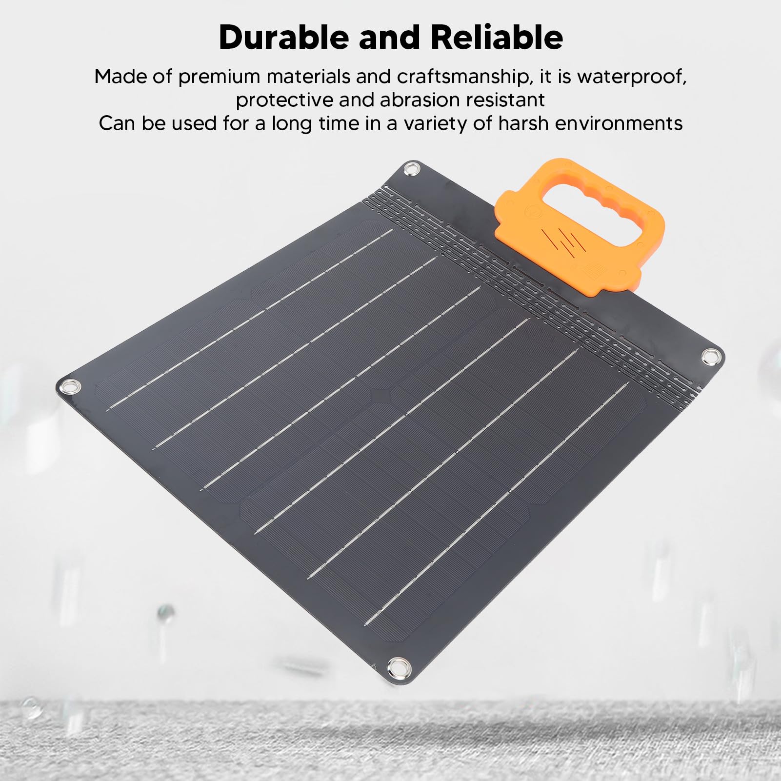 Panel solar flexible 20W 18V Cargador monocristalino plegable impermeable para viajes al aire libre Camping RV (Negra)
