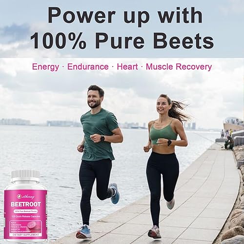 Miniatura 4 de Cápsulas de polvo de raíz de remolacha, remolacha 120 cápsulas - 60 días de suministro