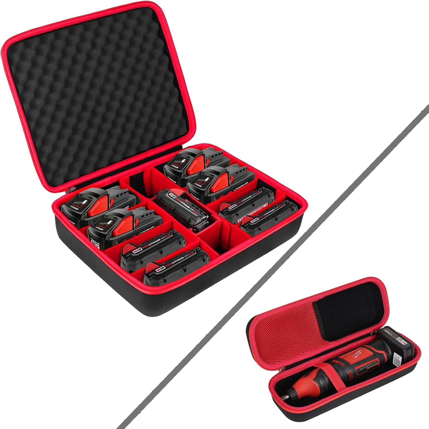 Hard Case for Milwaukee M18 18V Battery and Charger + 12.0V Rotary Tool 2460-20