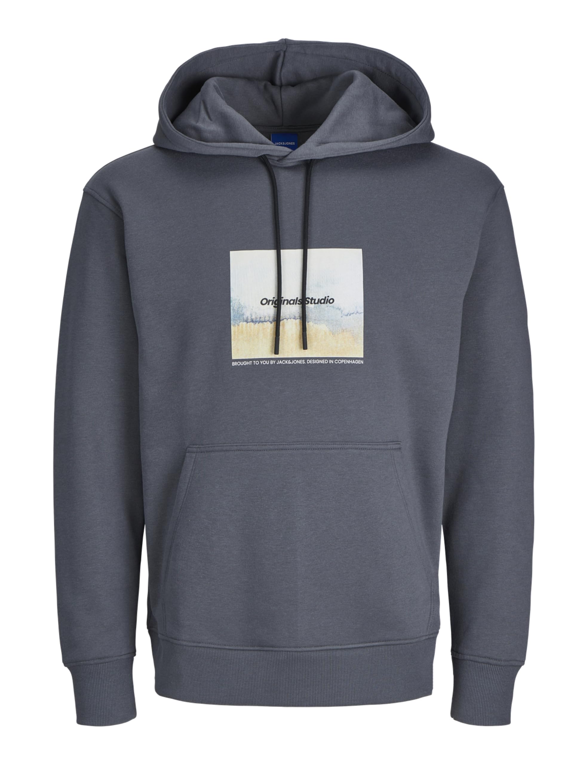 JACK & JONES Herren Kapuzenpullover Gedruckt, Iron Gate,S