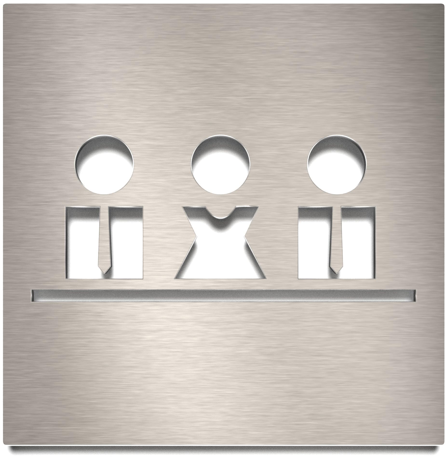 Panneau de signalisation en acier inoxydable brossé élégant M.01.E - 5