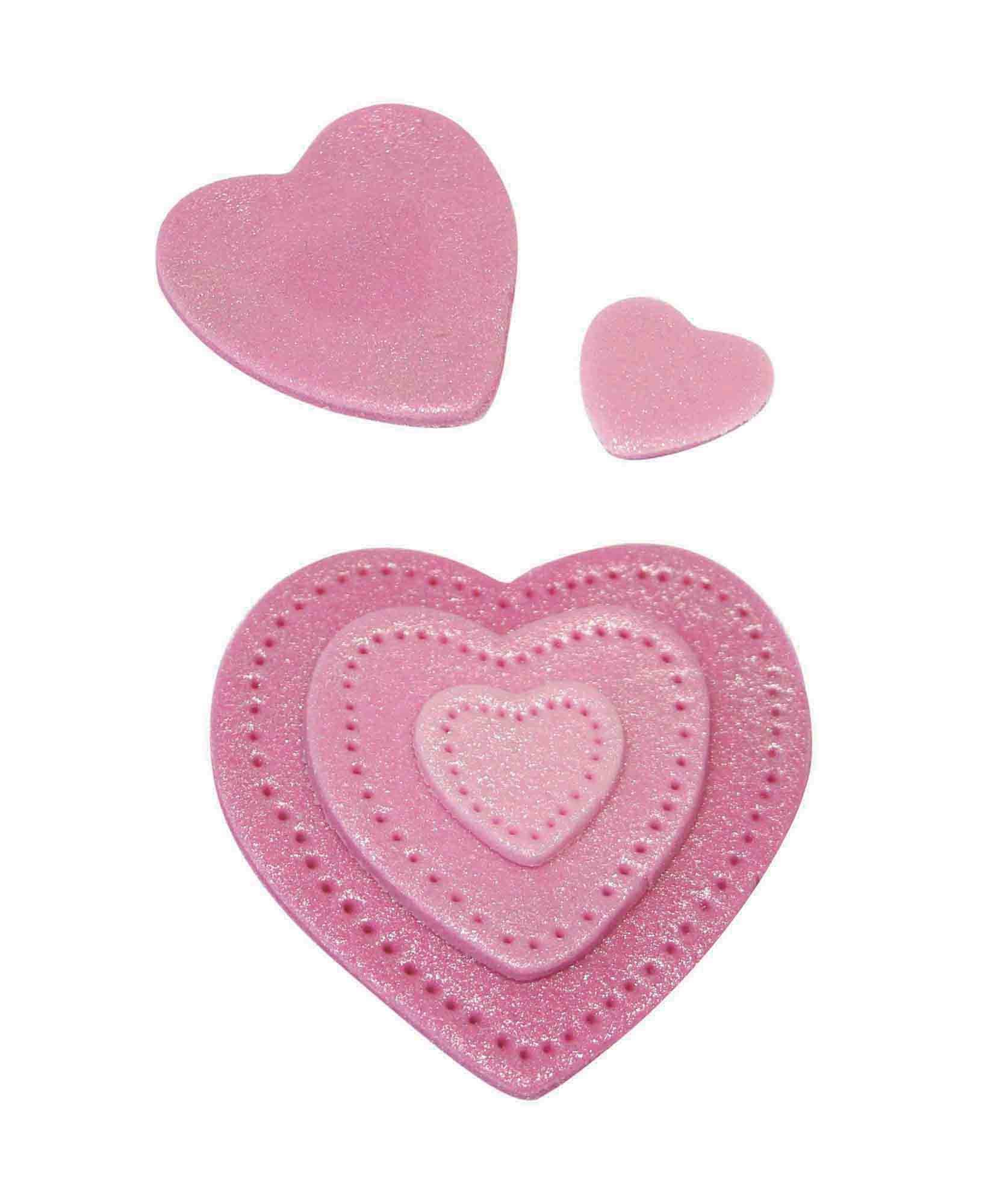 PME Heart Cutters, Stainless Steel, Set of 3