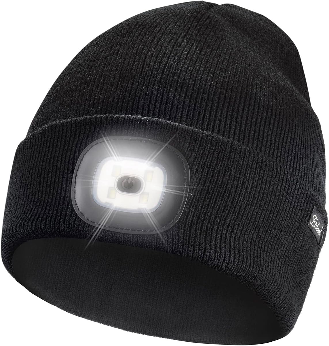 Gorro unisex con la luz, regalos para hombres, papá, padre, gorras de invierno | Gorro iluminado con manos libres, suave, cálido y cómodo, ideal para pasear al perro y trabajar al aire libre por la noche.