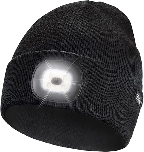 Etsfmoa Gorro unisex con la luz, regalos para hombres, papá, padre, gorras recargables por USB