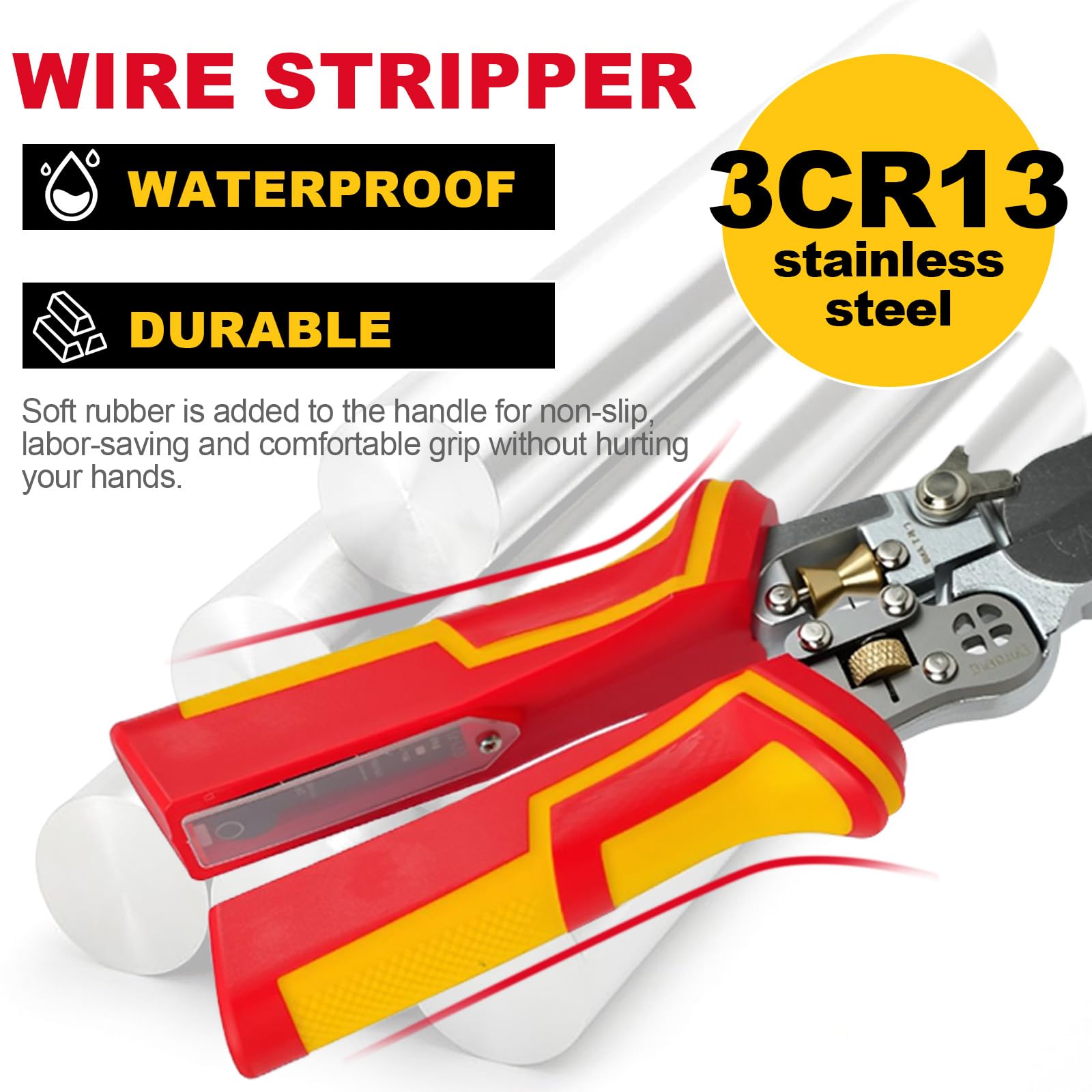 Multi Wire Stripper Tool - Wire Stripper, Voltage Tester Pliers, Hot Wire Judgment AC DC, Wire Twister, Wire Cutter and Splitting Wires — Amazon image 5