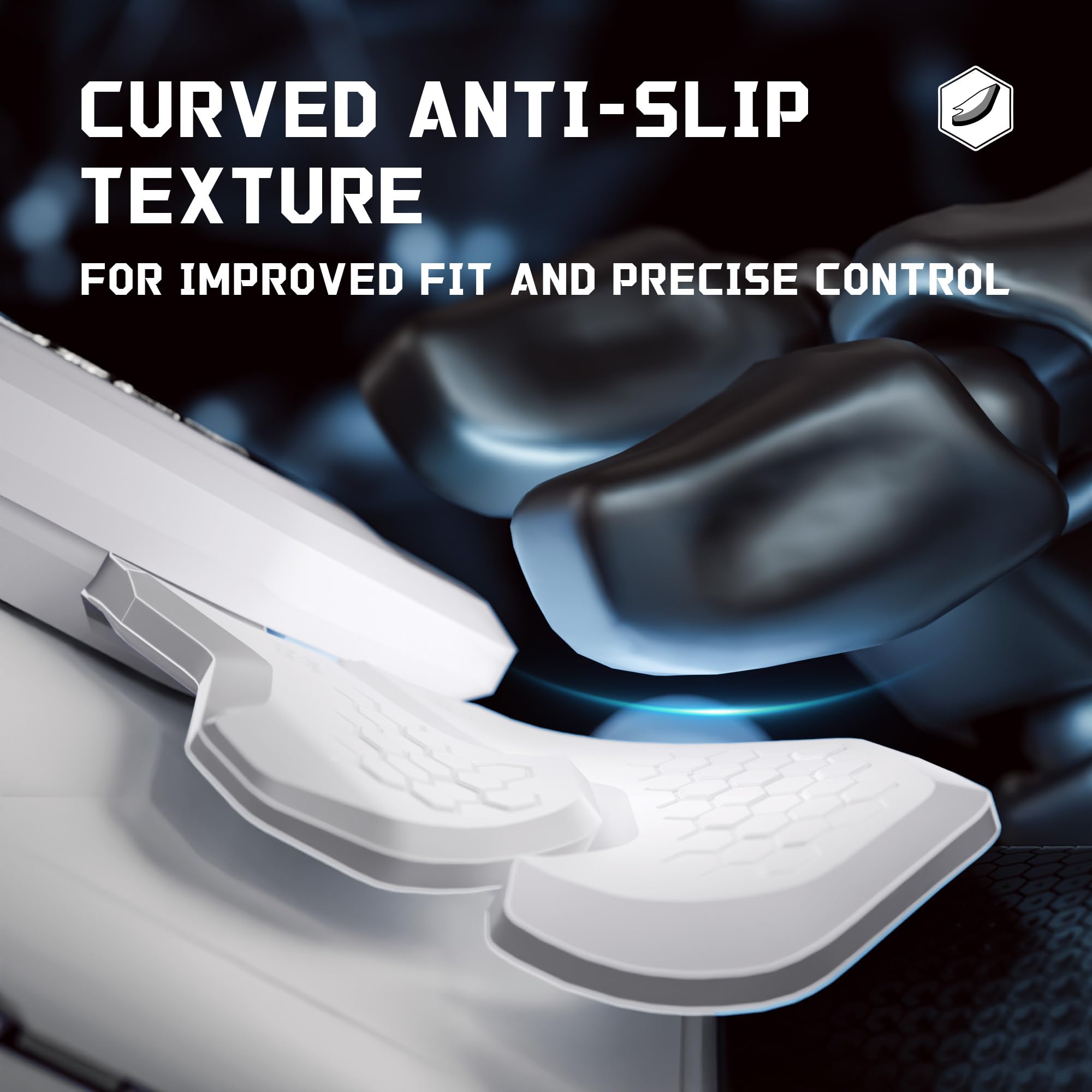 eXtremeRate BEYOND Remap Kit per ps5 Edge Controller, Display OLED, Cover Grip Ergonomici, 4 Palette Tasti Posteriori Rimappabili, Paddle Accessori per ps5 Edge Joystick, Bianco&Nero