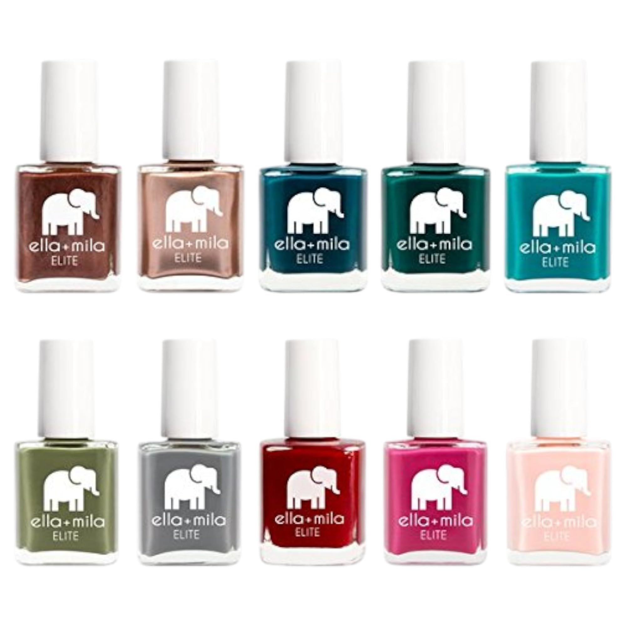 Professional Nail Polish Set - Quick Dry Nail Polish - Long-Lasting & Chip Resistant Color Kit (Elite Collection B - 10 Pack - 0.45 fl oz each)