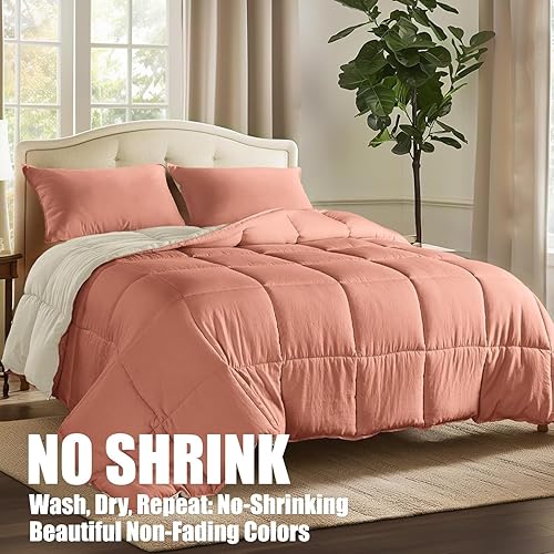 Vista 61 de KASENTEX - Conjunto de acolchado de edredón con fundas reversibles, ultra suave, hipoalergénico y lavable a máquina Turquesa Verde Mar/Azul