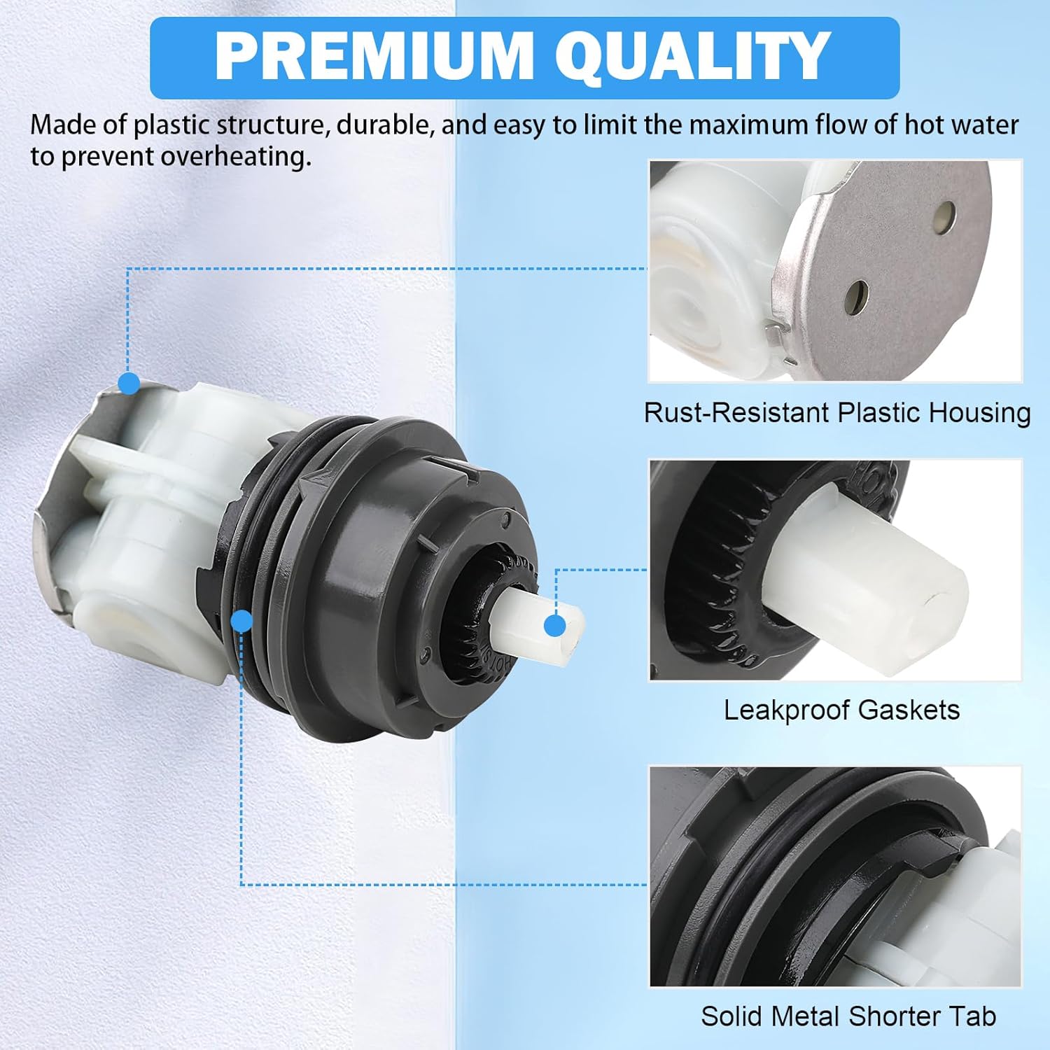 RP46463 Delta Shower Cartridge Compatible for Delta Monitor 17 Series (2006-Present) Dual Function Bath Tub and Shower Faucet Parts Delta Shower Faucet Cartridge with Seat and Spring Adapter
