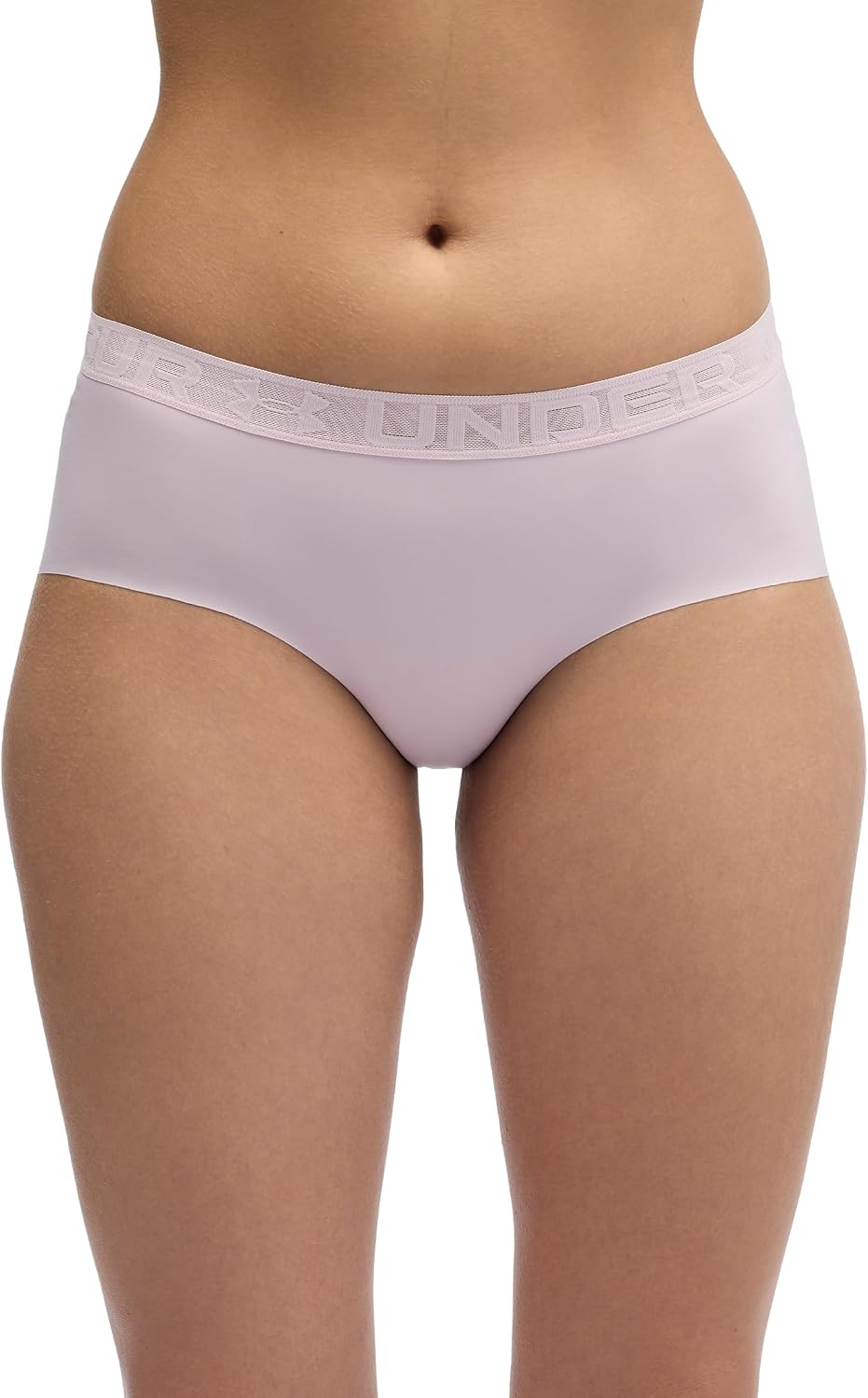 Under Armour Women's 3-pack Pure Stretch No Show Lace Trim Boyshort, All-day Comfort Fit & Ultra-soft