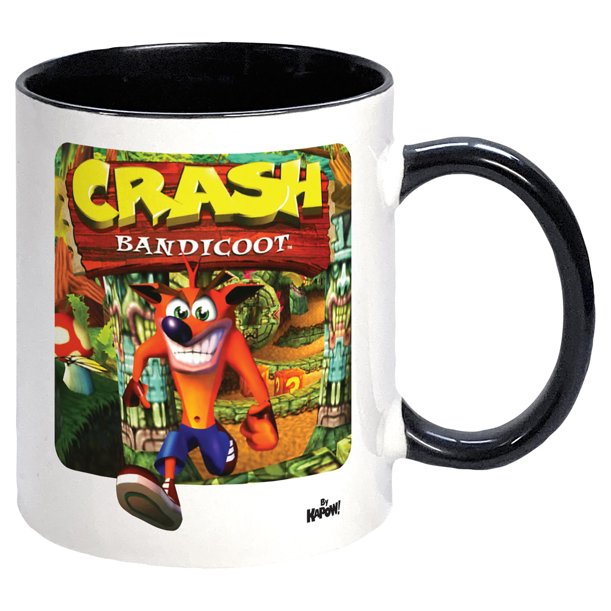 Kapow Gifts Crash Mug Retro Game Gift Boxed Tea Coffee Cup Home Gift for Gamer Fan, Ceramic, 250ml