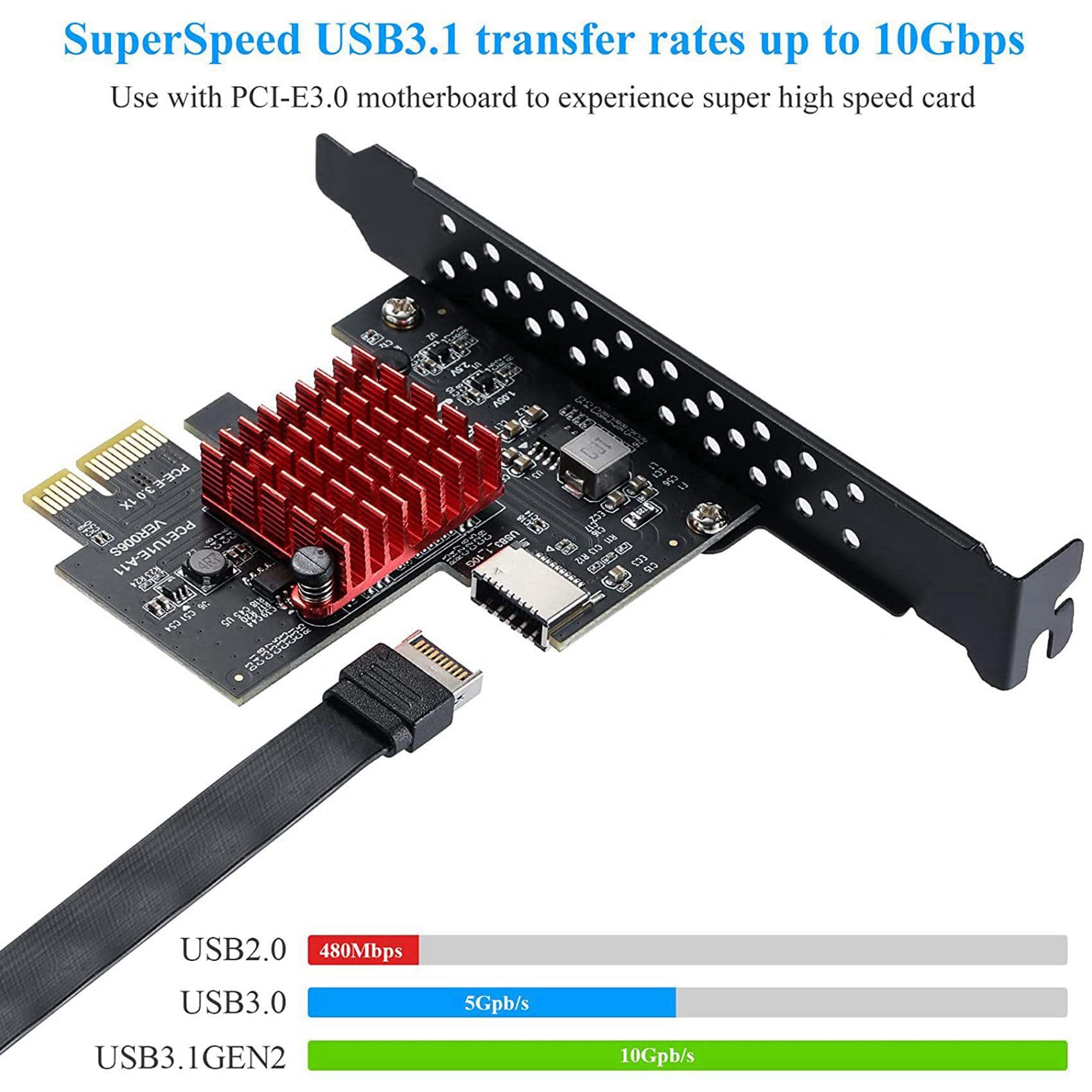 Tarjeta de expansión USB 3.1 Gen2 tipo E para panel frontal tipo C