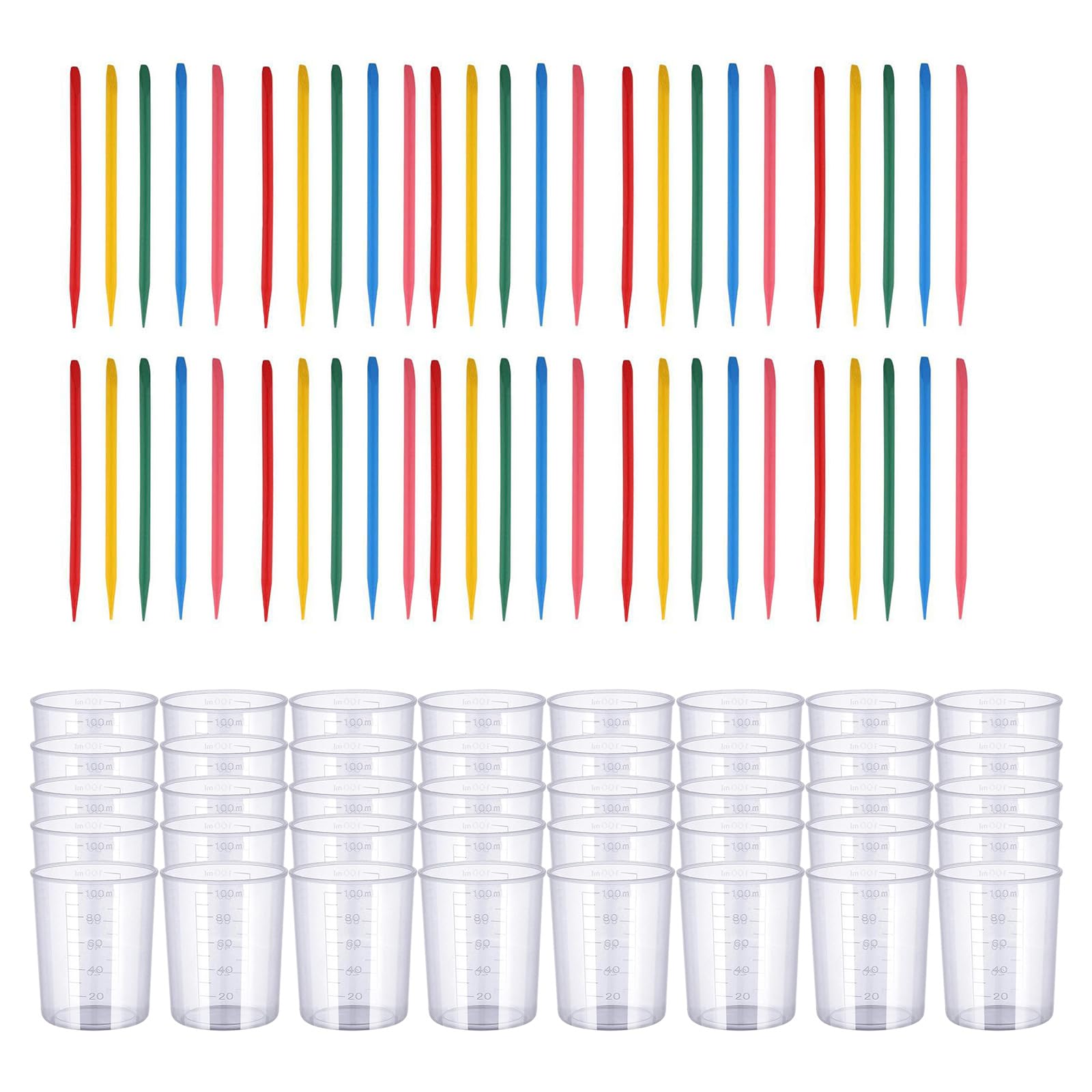 Nucelit Sturdy Resin Measuring Cup Set Easy Cleaning Multipurpose Crafting Tool for Enthusiasts Epoxy Resin Cups