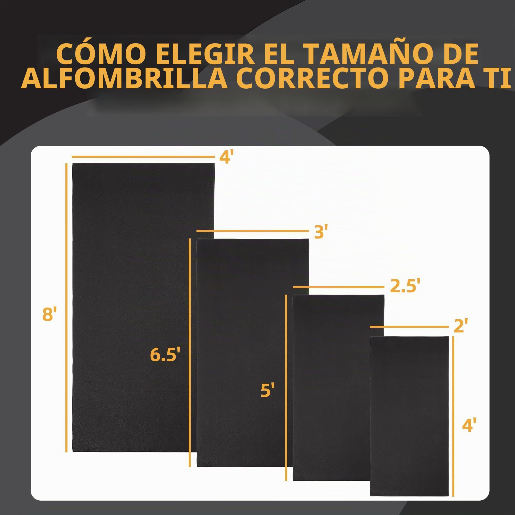 BalanceFrom Fitvids GoFit Alta Densidad Cinta de Correr Ejercicio Bicicleta Equipo Alfombrilla, 3 x 6.5-ft, GoFit, Regular