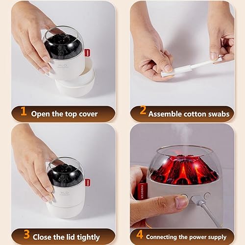 Miniatura 6 de Mini humidificador portátil, pequeña niebla fría, humidificador personal de escritorio para dormitorio de bebé, viajes, oficina, hogar, 2 modos de