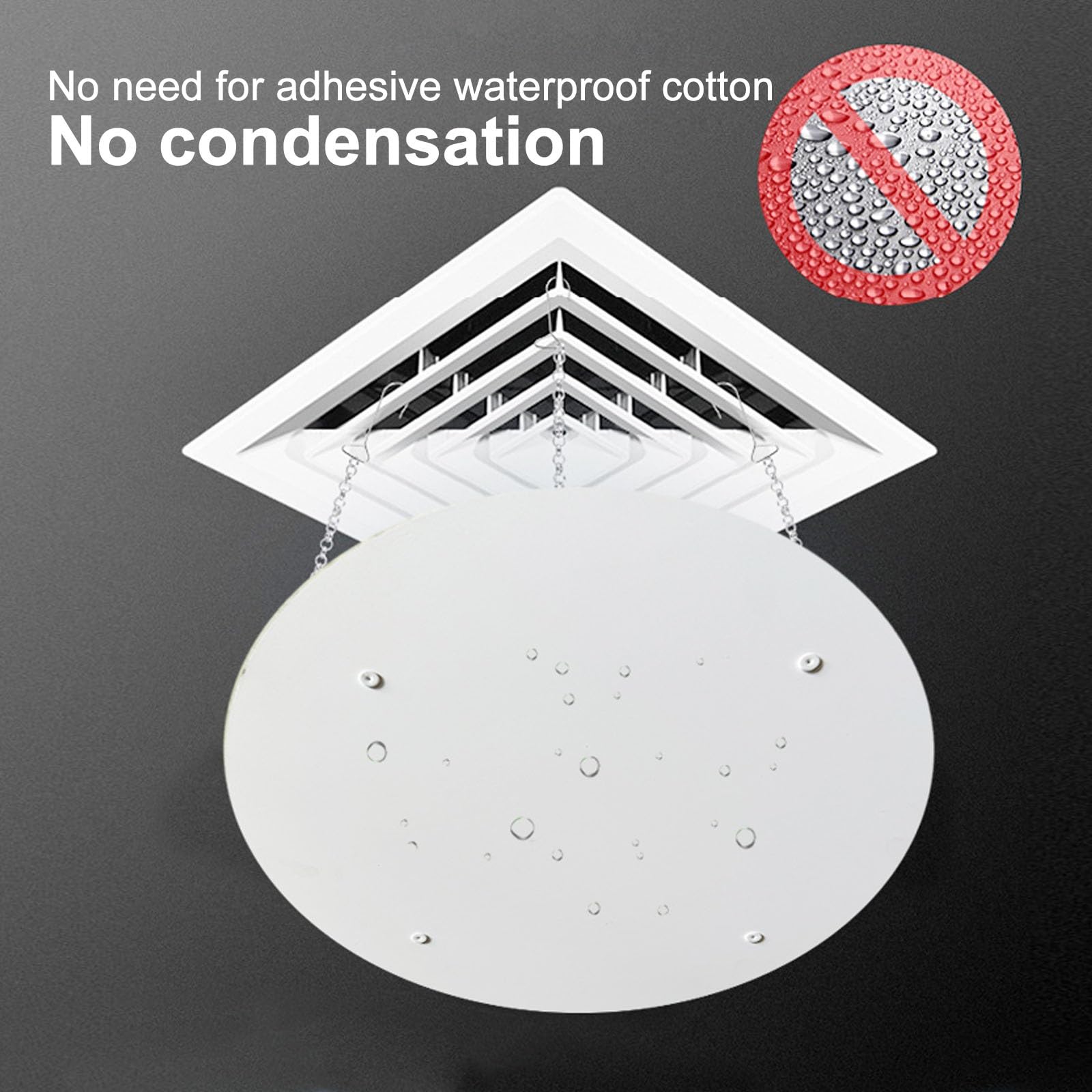 Griglia di ventilazione rotonda, 35,6 cm, per casa e ufficio, per condizionatore d'aria HVAC, design elegante per un flusso d'aria ottimale