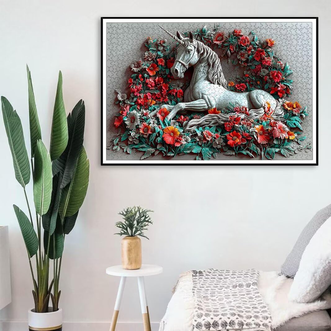 Puzzle Unicornio, Puzzle 1000 Piezas, Rompecabezas, Regalo Mujer -8232