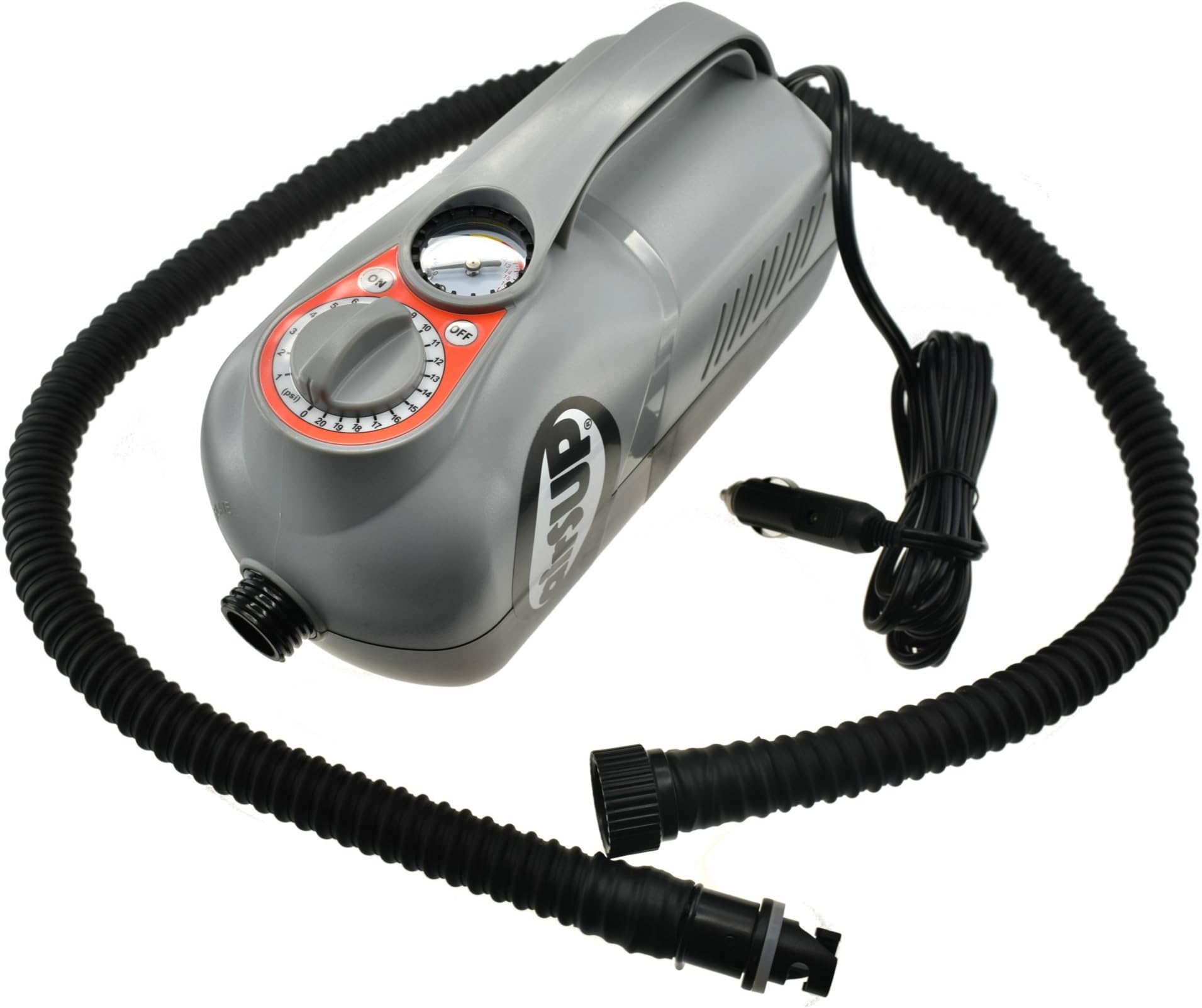 20psi Electric High Speed Pump for Inflatable SUP airSUP 12V with Auto Cut Off 2 Stage Powered From Car Cigarette Lighter Socket