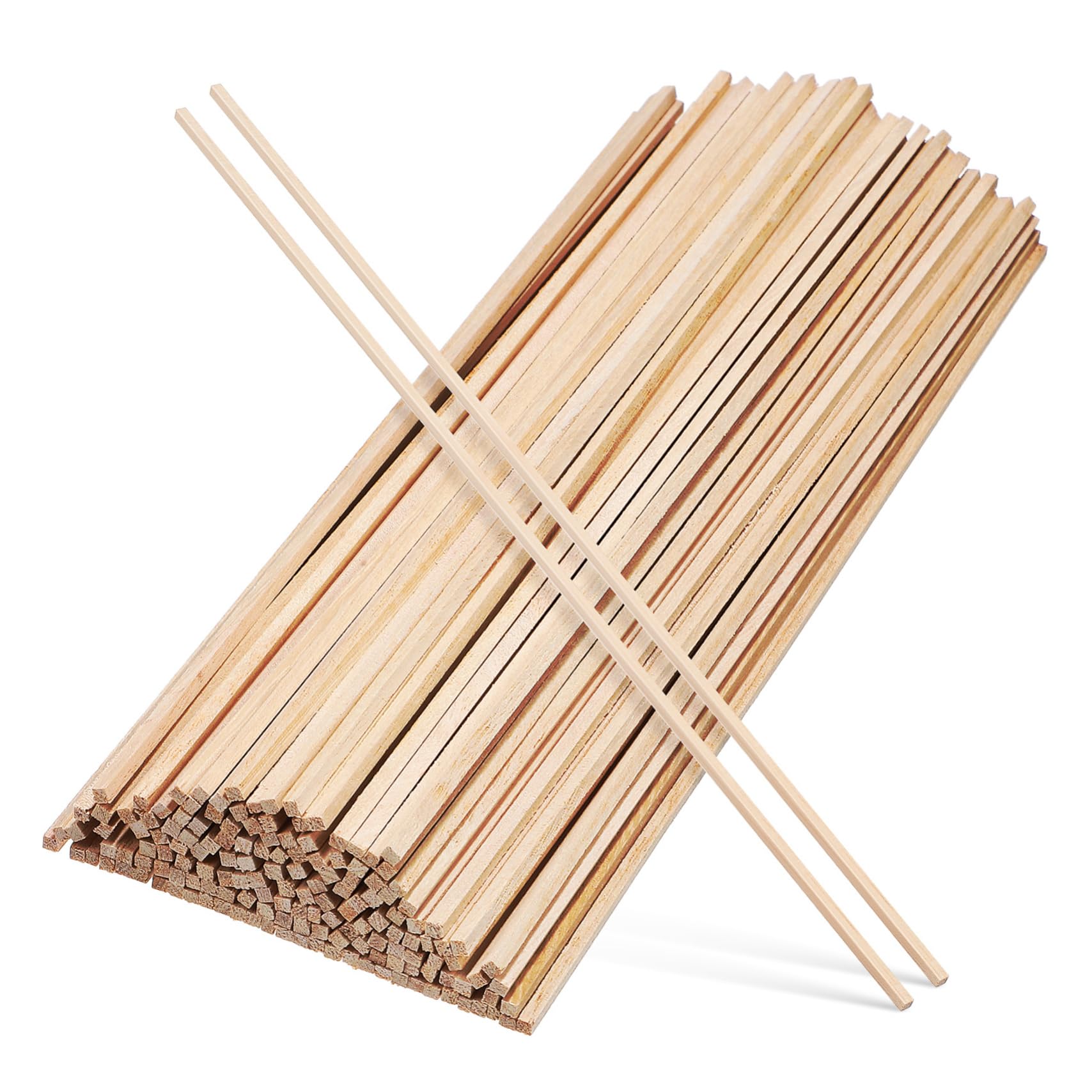 150 Palitos de Madera Madera Beige sin Tratar, Fáciles de Pintar y Lijar, para Manualidades, para Bricolaje y Modelos