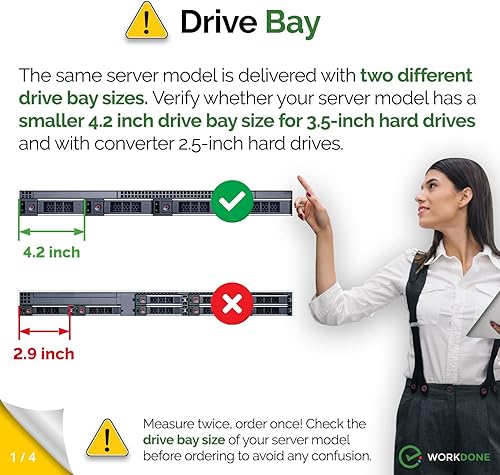 Miniatura 2 de WORKDONE Paquete de 6 unidades  Organizador de disco duro de 3.5 pulgadas con adaptador de disco duro de 2.5 pulgadas  Compatible con servidores