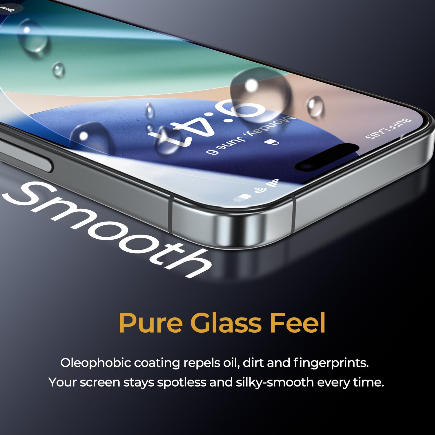 BUFF LABS 2 Stück Displayschutzfolie für iPhone 17 Pro | iPhone 17 | iPhone 16 Pro [6,3 Zoll] Panzerglas mit Auto-Alignment Kit - Blasenfrei, Fallschutz, einfache Installation, hüllenfreundlich