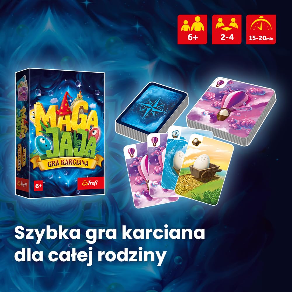 Trefl - Magajaja Gra Karciana - Dynamiczna Gra Rodzinna, Karcianka dla Dorosłych i Dzieci od 6 lat