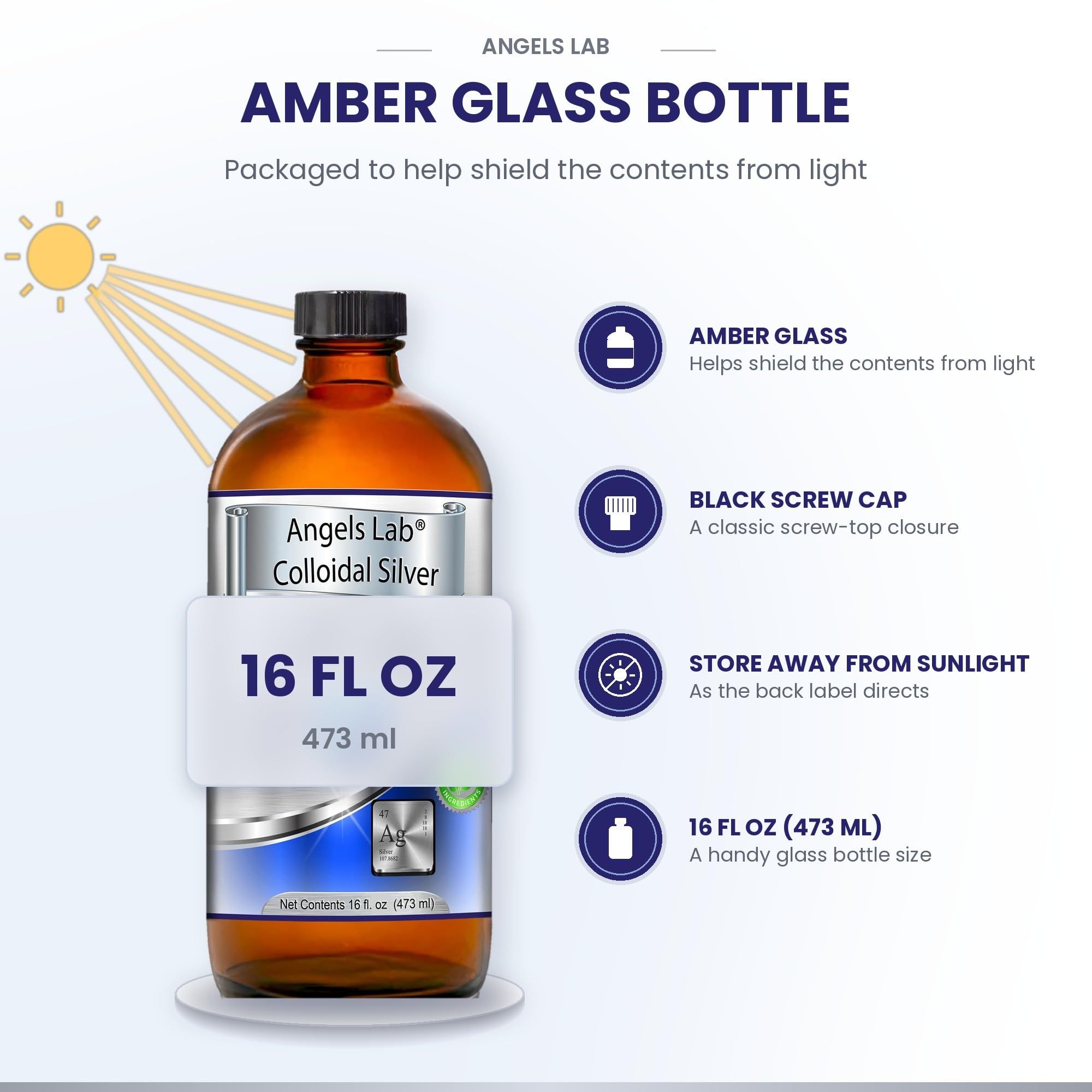 Colloidal Silver 16oz Glass Bottle 10PPM Angels Lab Immune Support Nano Liquid — Amazon image 6