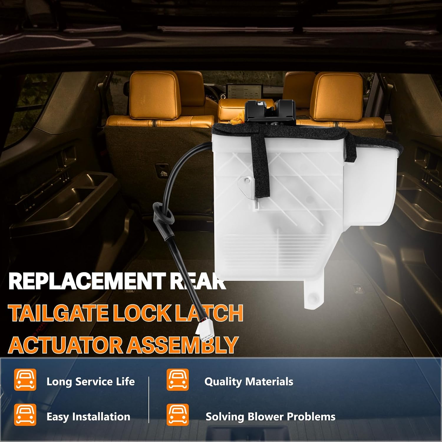 Rear Door Lock Actuator - Compatible with Toyota 4Runner 2003-2009 Door Lock Assembly Trunk Latch Replace# 69110-35090,69110-35060,69110-35062