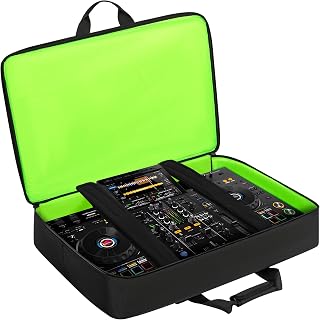 DJ Controller Storage Bag Case Fits for XDJ-RX2/XDJ-RX3/DDJ-REV5 | Fits for DDJ-REV7/Denon DJ Prime 4/MCX8000 Padded DJ Travel Carrying Bag