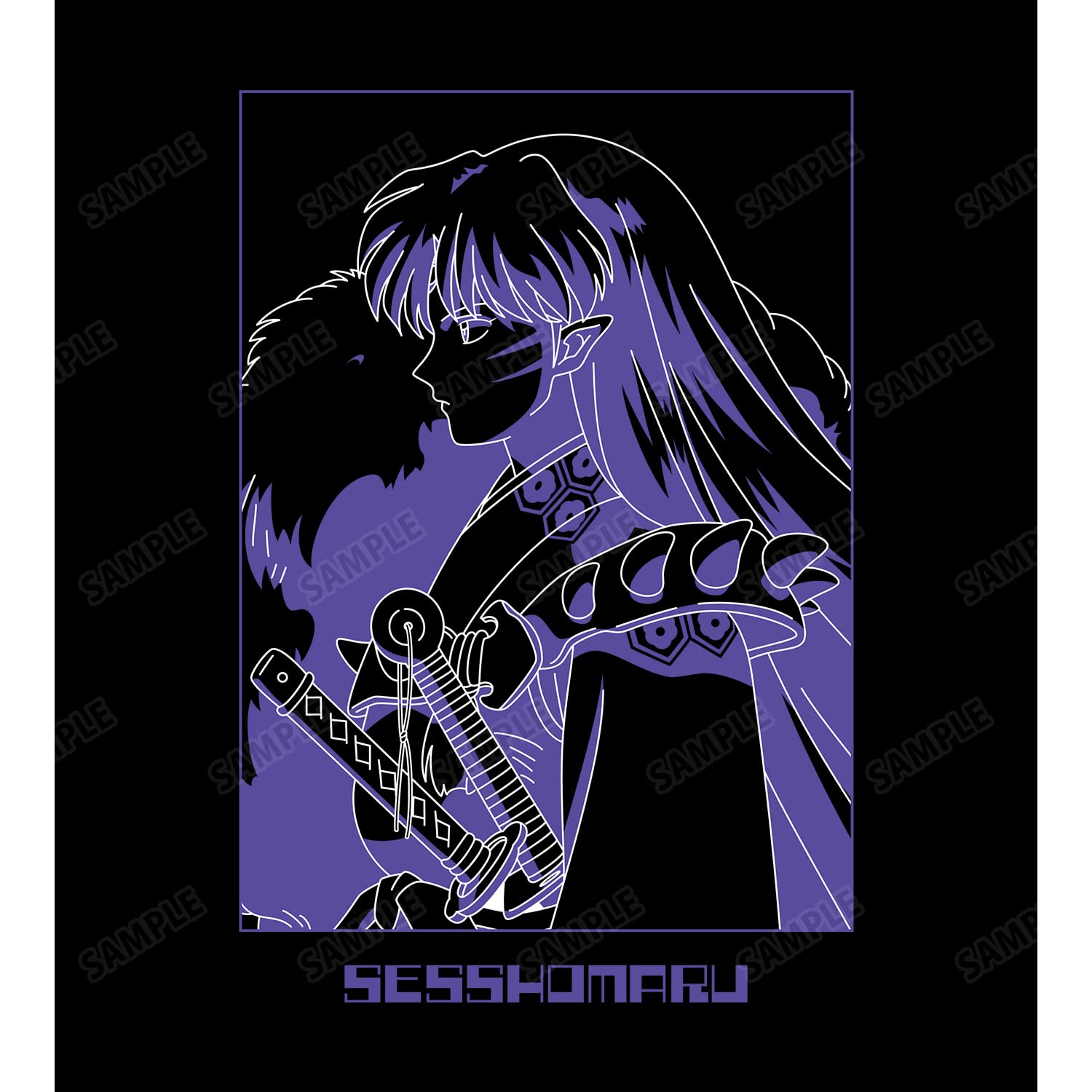 Amazon.co.jp: 犬夜叉 殺生丸 ポリジン加工Tシャツ レディース Lサイズ