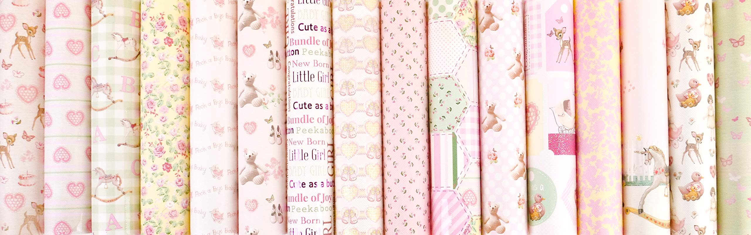 First Edition - Papier à Scrapbooking 12x12 Pouces - Thème 'It's A Girl' - Idéal Créations Naissance