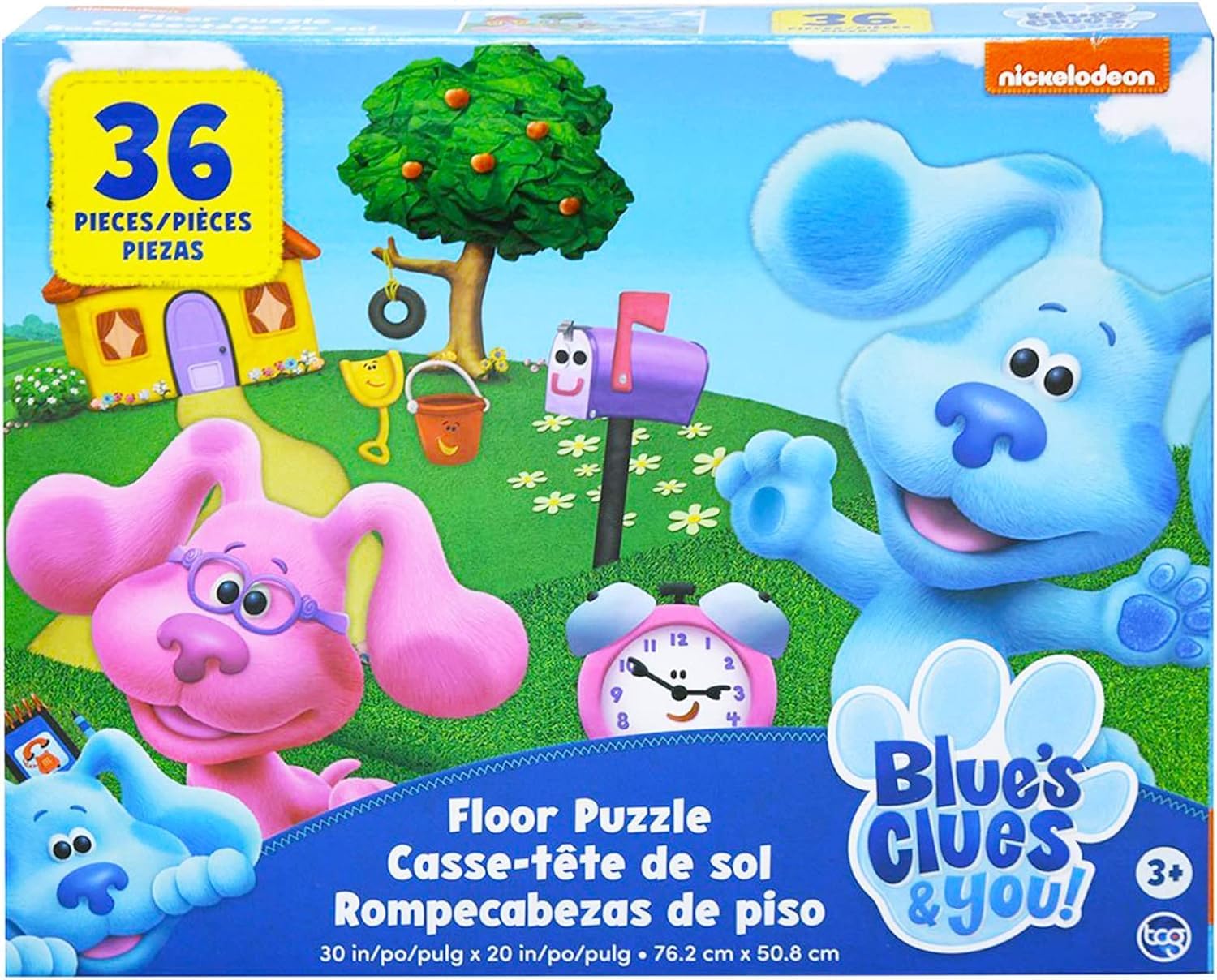 Blue's Clues Floor Puzzle for Kids, Toddlers - Bundle with 36 Piece Puzzle, Stickers, More | Blue's Clues Toys and Games Set