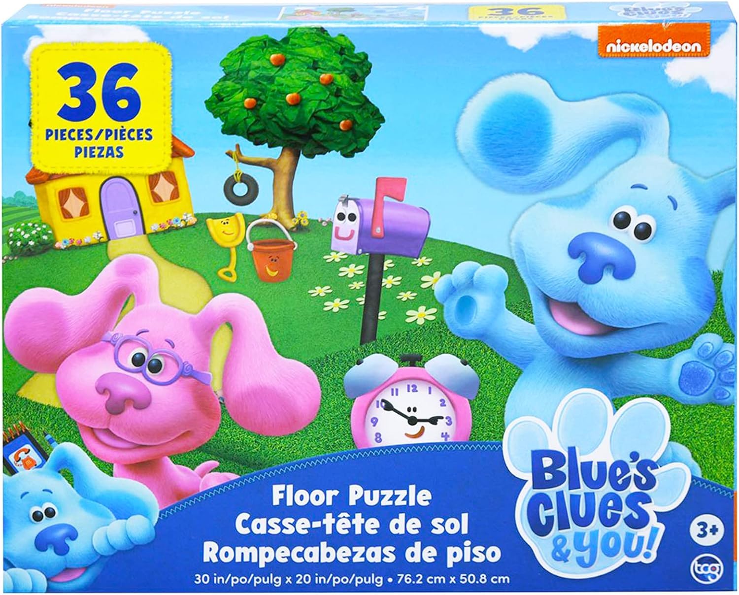 Blue's Clues Bodenpuzzle für Kinder, Kleinkinder - Bundle mit Blue's Clues 36-teiligen Puzzle, Aufklebern, mehr | Blue's Clues Spielzeug und Spiele Set